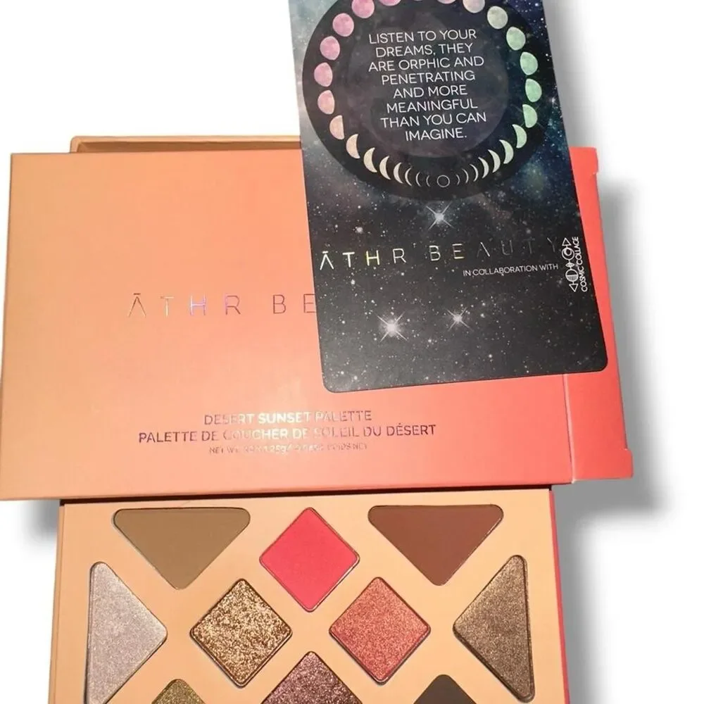 Athr Beauty Desert Sunset Palette with 9 eyeshadows in various shades NIB
